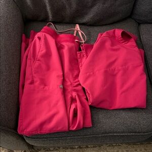 FABLETICS XL PINK SCRUB SET